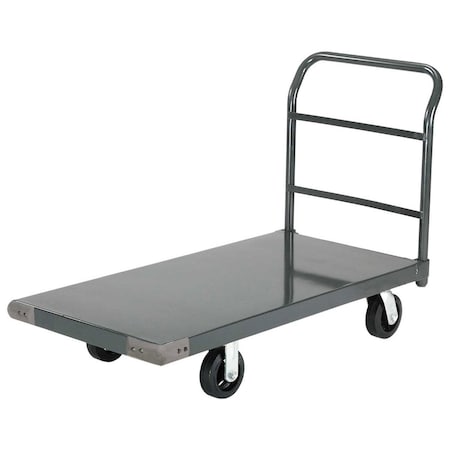Global Industrial Platform Truck w/Steel Deck, 8 Rubber Casters, 36 x 24, 2400 Lb. Capacity 952130